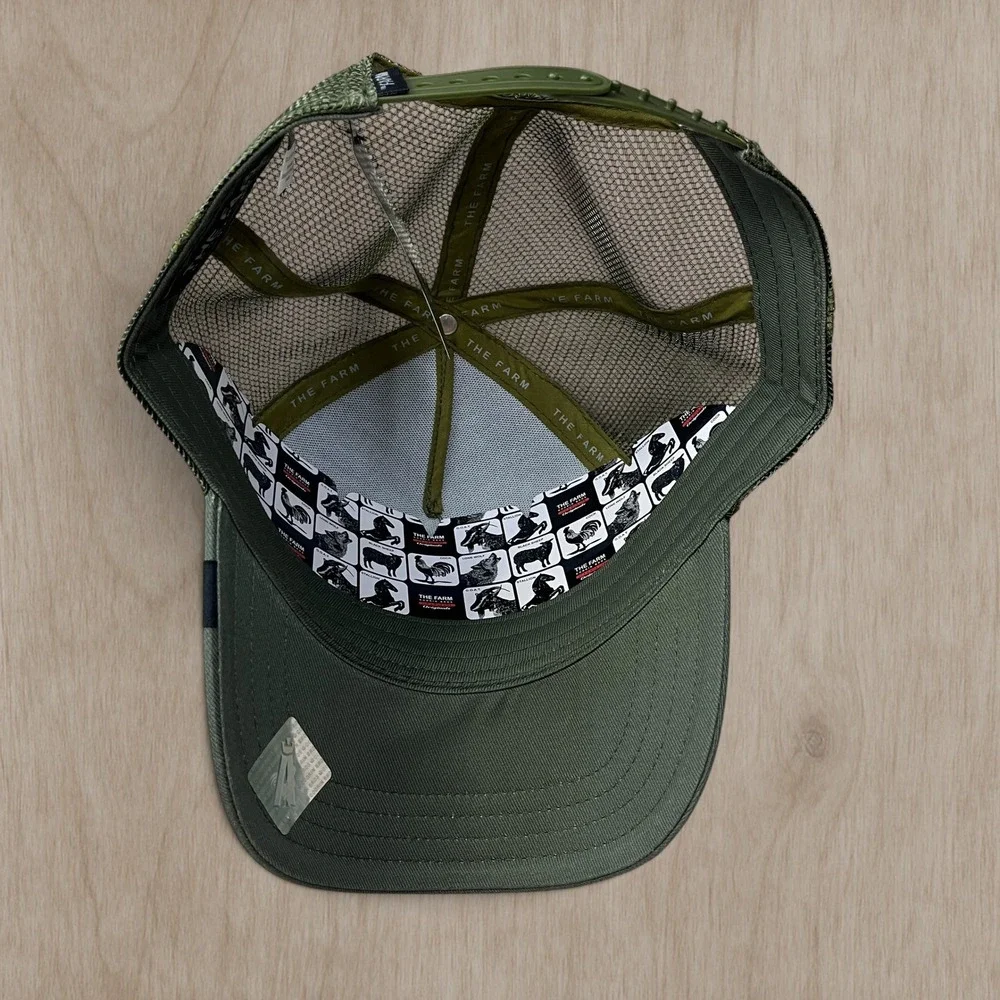 Goorin Bros Freedom Eagle Trucker Hat Olive Green Mesh Snapback Cap Animal Farm
